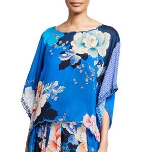 NWT Boho Cropped Georgette Top floral print size L